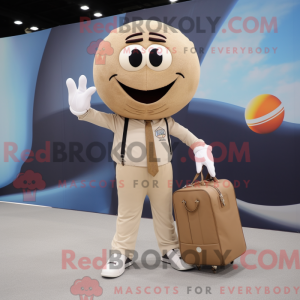 Mascot character of a Tan...