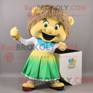 Mascot character of a Beige...