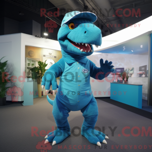 Mascot character of a Cyan...