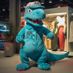 Mascot character of a Cyan...