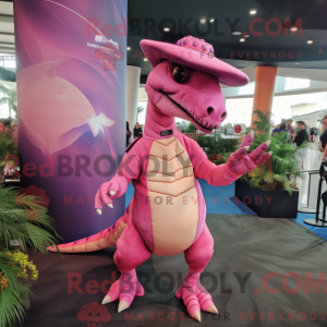Maskottchen eines rosa...