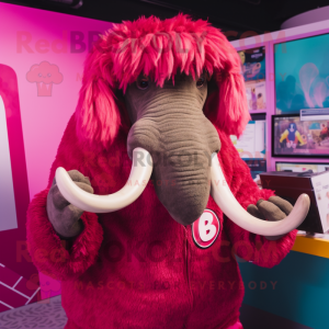 Magenta Mammoet mascotte...