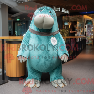 Mascot character of a Teal...