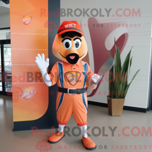 Mascot character of a Peach...
