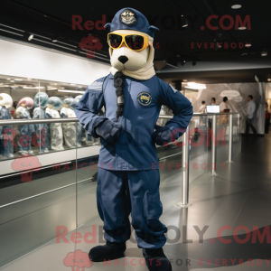 Mascot character of a Navy...