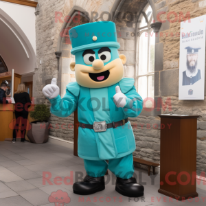 Mascot character of a Cyan...