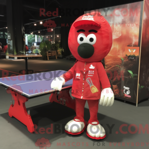 Maskot karakter af et rødt...