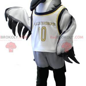 Mascotte uccello marino grigio bianco e nero - Redbrokoly.com