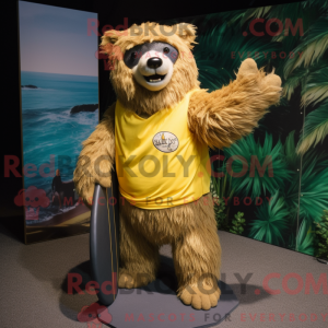 Personaje mascota de un oso...