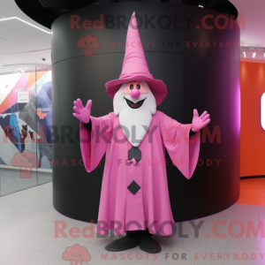 Maskotfigur af en Pink...
