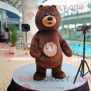 Mascot character of a Brown...