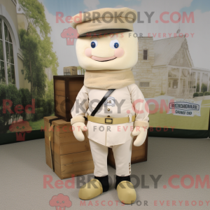 Maskot-karakter z kremowym...