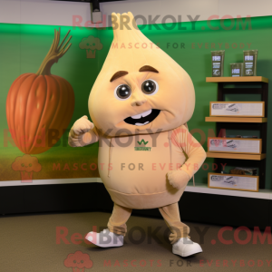 Mascot character of a Tan...