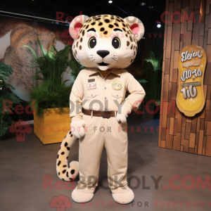 Mascot character of a Beige...