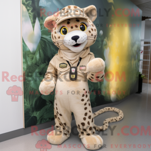 Mascot character of a Beige...