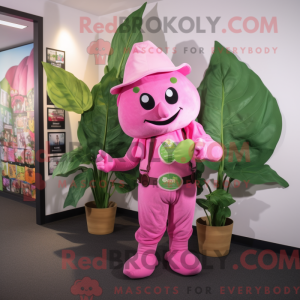 Mascot character of a Pink...