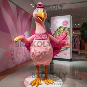 Mascot character of a Pink...