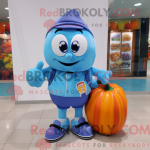Mascot character of a Blue...