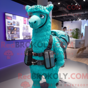 Mascot character of a Cyan...
