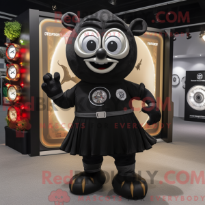 Maskot postava černé...