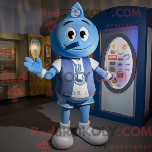 Maskotfigur af en Blue...
