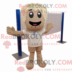 Mascot character of a Beige...