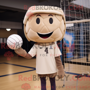 Mascot character of a Beige...