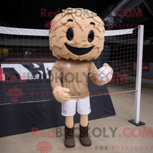 Mascot character of a Beige...