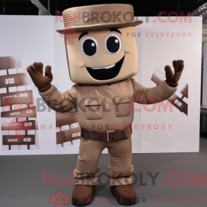 Mascot character of a Beige...
