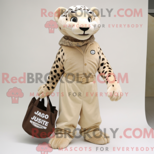Mascot character of a Beige...