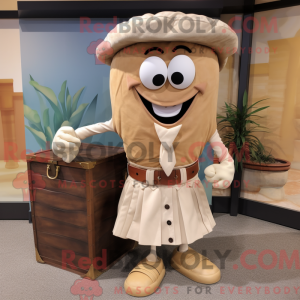 Mascot character of a Tan...