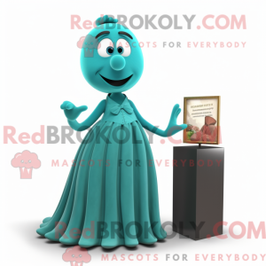 Mascot character of a Teal...