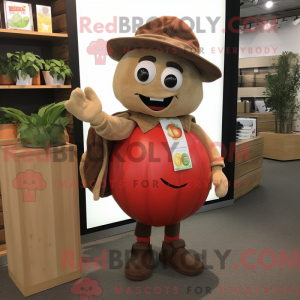 Mascot character of a Brown...