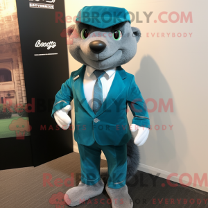 Mascot character of a Teal...