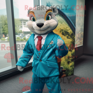 Mascot character of a Teal...