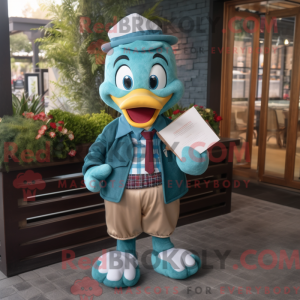 Postava maskota Teal Love...