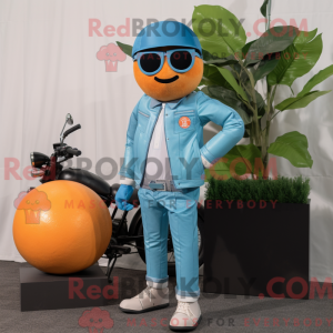 Mascot character of a Cyan...