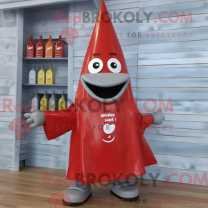 Maskot karakter af en grå...