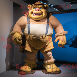 Maskot-karakter av en Tan...
