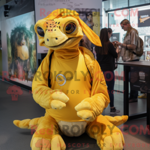 Maskottchen einer goldenen...