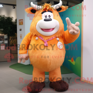 Maskot karakter af en Peach...