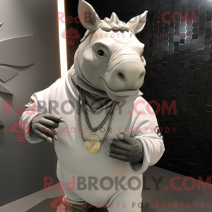 Postava maskota bílého...