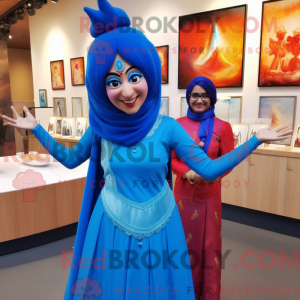 Mascot character of a Blue...