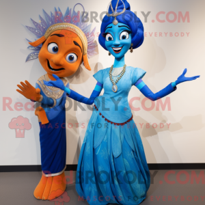 Mascot character of a Blue...