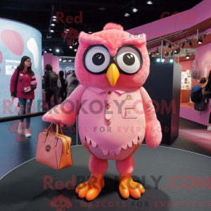 Mascot character of a Pink...