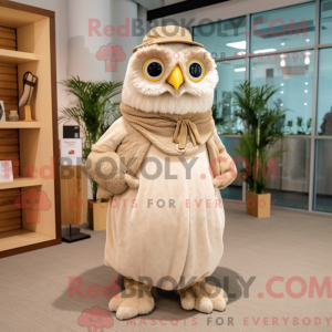 Mascot character of a Beige...