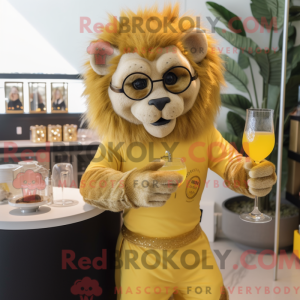 Maskotfigur af en...