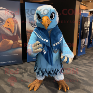 Sky Blue Hawk mascotte...