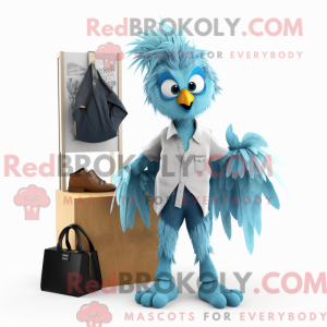 Mascot character of a Cyan...