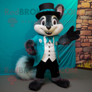 Teal Skunk mascotte kostuum...